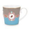 Pip Studio Love Birds Büyük boy Mug, Mavi / Haki 250 ml