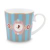 Pip Studio Love Birds Büyük Mug, Mavi / Haki 250 ml