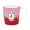 Pip Studio Love Birds Büyük boy Mug, Kırmızı / Pembe 250 ml