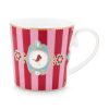 Pip Studio Love Birds Büyük Mug, Kırmızı / Pembe 250 ml