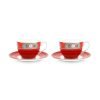 Pip Studio Blushing Birds ikili Kırmızı Çay Fincanı Seti 280 ml