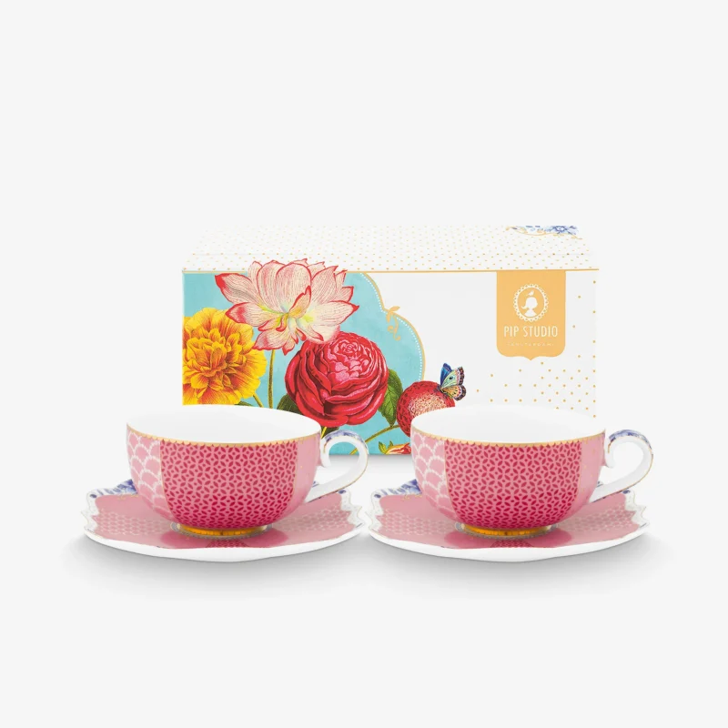 Pip Studio Royal 2li Pembe Türk Kahvesi / Espresso Fincanı