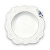Pip Studio Royal Beyaz Çorba Tabağı 23.5 Cm - Altın Puantiyeli