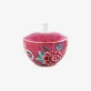 Pip Studio Flower Festival Kırmızı Porselen Şekerlik 300 ml