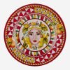 Chiara Alessi Portofino Kırmızı Yüz Desenli Yemek Tabağı 28 cm