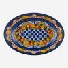 Chiara Alessi Portofino Mavi Limonlu Oval Kase 33 cm