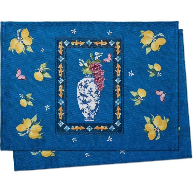 Chiara Alessi Capri Çiftli Amerikan Servis Mavi 35x50 Cm