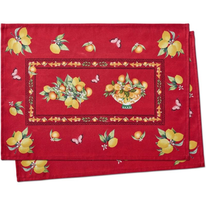 Chiara Alessi Capri Çiftli Amerikan Servis Kırmızı 35x50 Cm