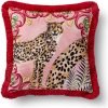 Chiara Alessi Allure Yastık - Leopar - Kadife 45x45 cm