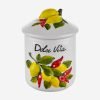 Edelweiss Italy Limone E Peperoncino Beyaz Seramik Küp