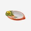 Edelweiss Italy Limone E Arancia Sarı Seramik Servis Tabağı 19x13 Cm