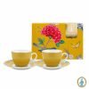 Pip Studio Blushing Birds ikili Sarı Kahve Fincanı Seti 120 ml