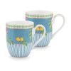 Pip Studio La Majorelle ikili Mavi Küçük Mug Seti 145 ml