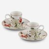 Chiara Alessi Butterfly Walley Beyaz Porselen Kahve Fincan Seti 90 Ml