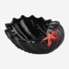 Edelweiss Italy Frutti Di Mare Siyah Porselen Servis Tabağı 20x17 cm