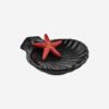 Edelweiss Italy Frutti Di Mare Siyah Seramik Servis Tabağı 15x13 cm