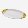 Edelweiss Italy Limoni Beyaz Seramik Servis Tabağı 46x30 cm