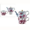 Tea Delight Regency Damask Pembe Demlik Seti