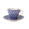 IMPERIAL Çay Fincanı ve Tabağı Radial Forget me not