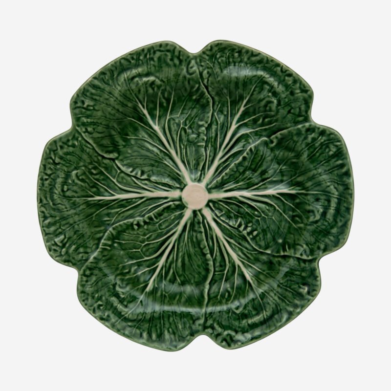Bordallo Pinheiro Cabbage Yeşil Seramik Servis Tabağı 30,5 Cm