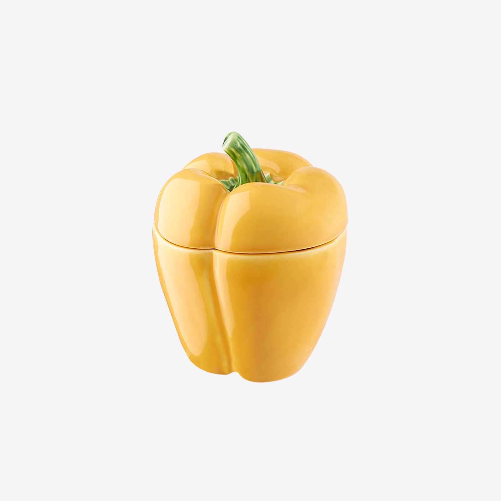 Bordallo Pinheiro Pepper Sarı Seramik Saklama Kabı 12,5 Cm