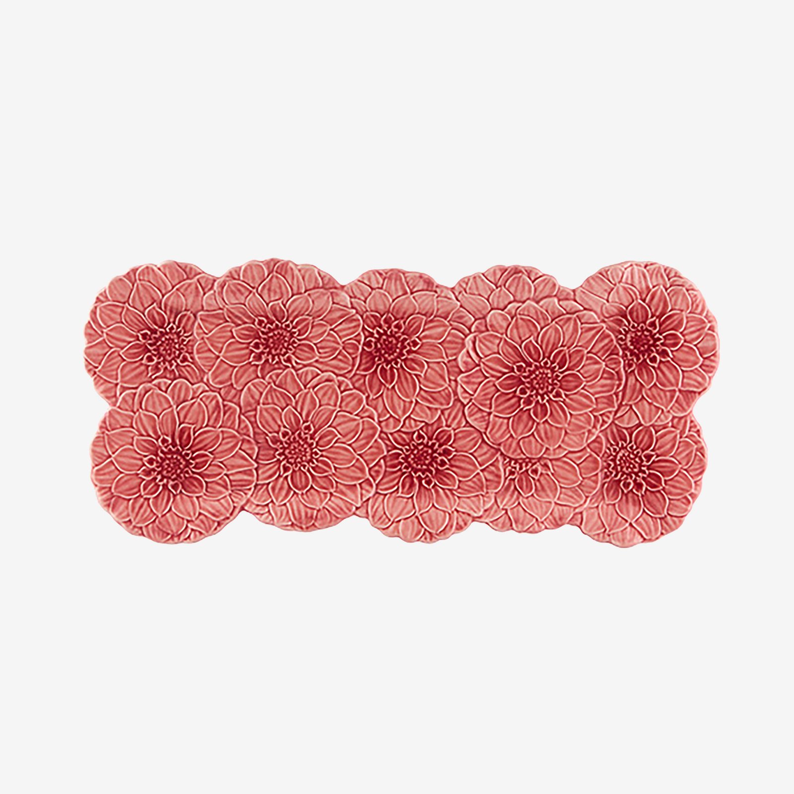 Bordallo Pinheiro Maria Flor Pembe Seramik Servis Tabağı 47 Cm