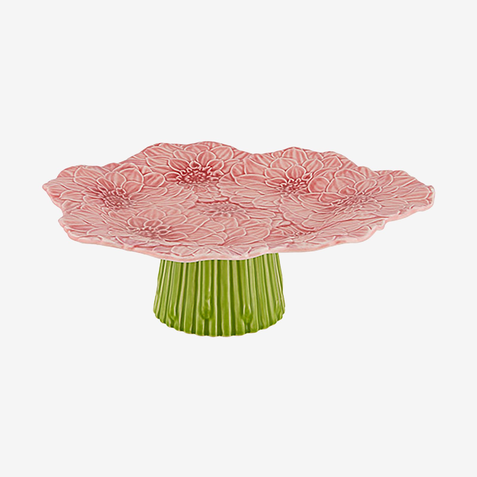 Bordallo Pinheiro Maria Flor Pembe Seramik Kek Standı 28 Cm