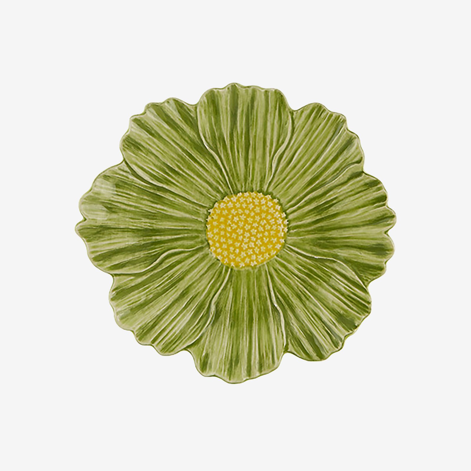 Bordallo Pinheiro Maria Flor Yeşil Seramik Kahvaltı Tabağı 23 Cm