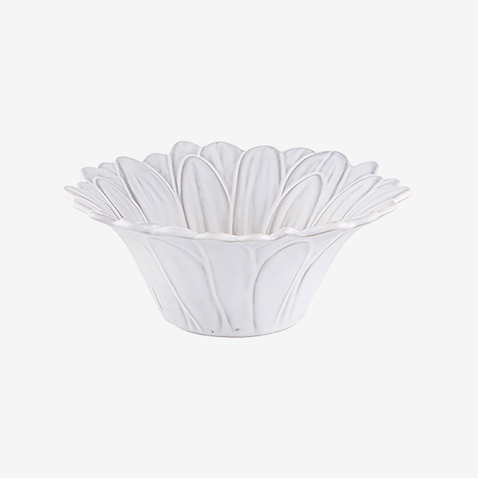 Bordallo Pinheiro Maria Flor Beyaz Seramik Servis Kasesi 15,5 Cm