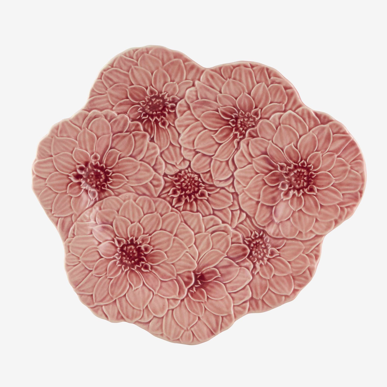 Bordallo Pinheiro Maria Flor Pembe Seramik Yemek Tabağı 28 Cm