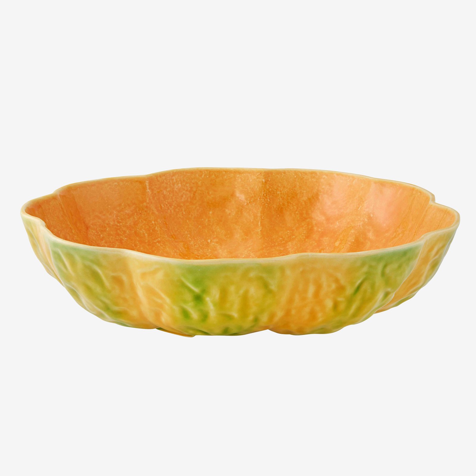 Bordallo Pinheiro Pumpkin Turuncu Seramik Servis Kasesi 33 Cm
