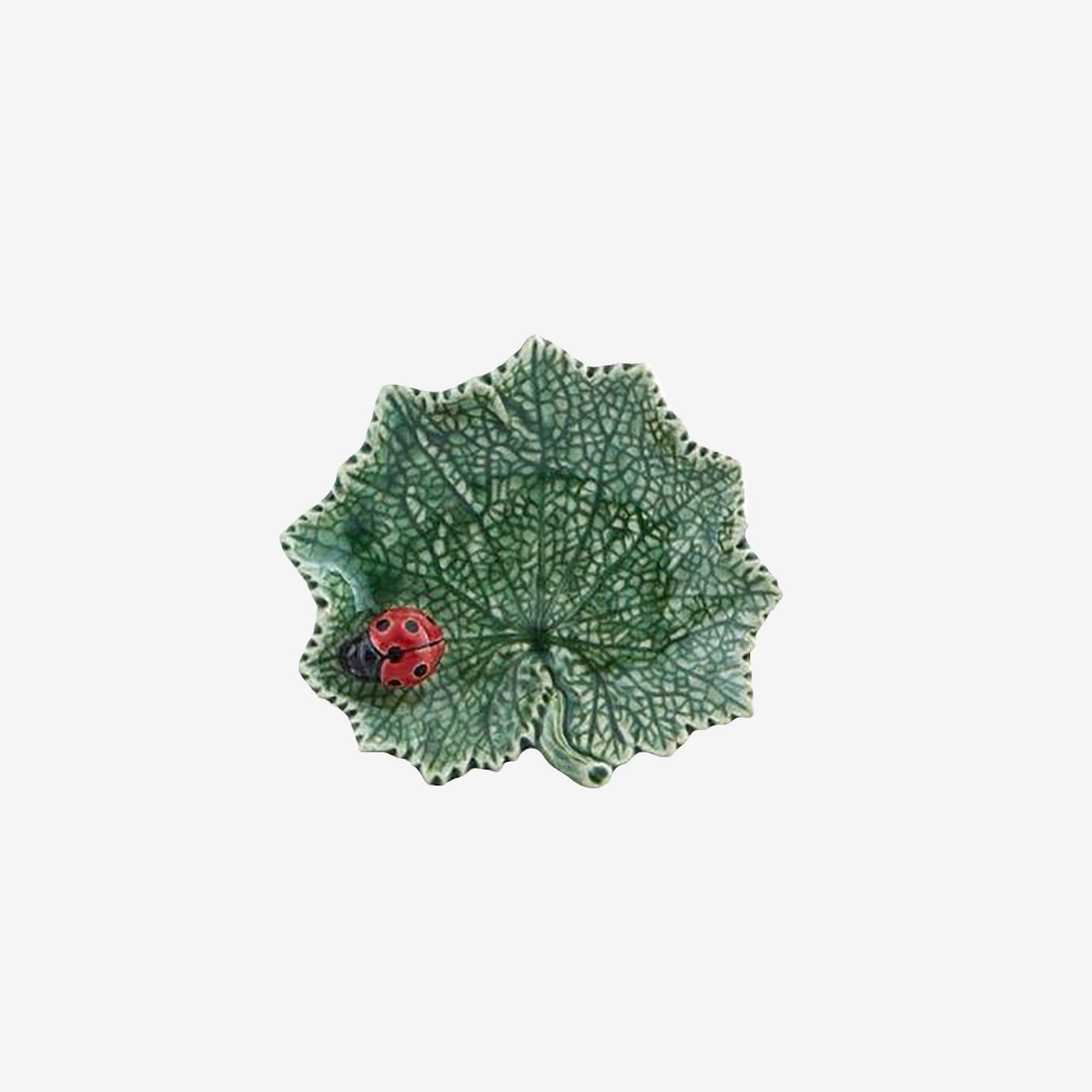 Bordallo Pinheiro Countryside Leaves Yeşil Seramik Servis Tabağı 14 Cm