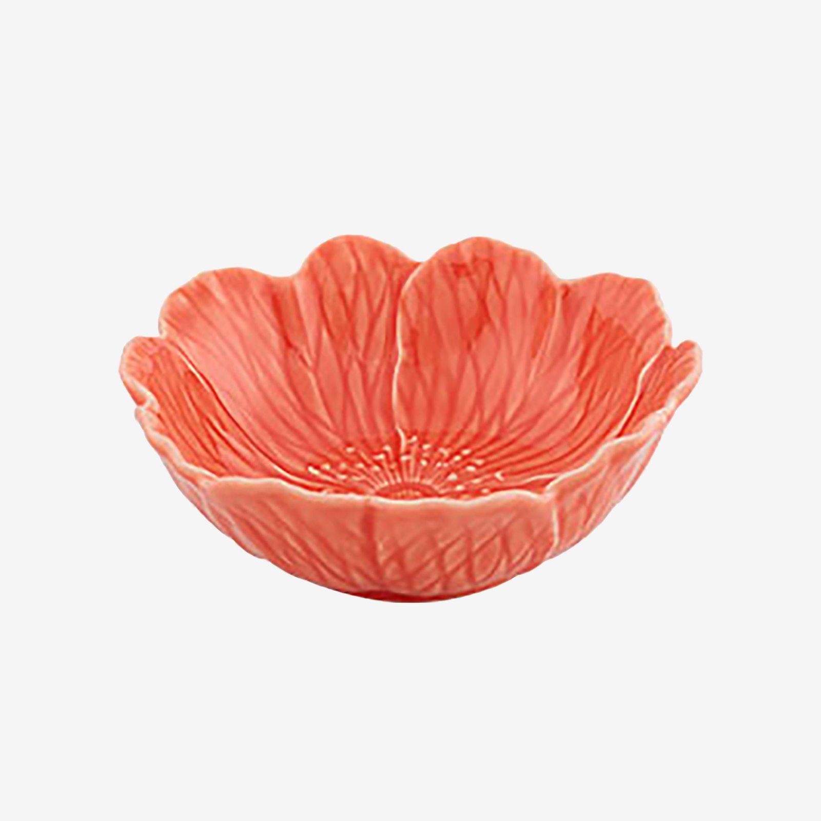 Bordallo Pinheiro Flora Turuncu Seramik Servis Kasesi 17 Cm