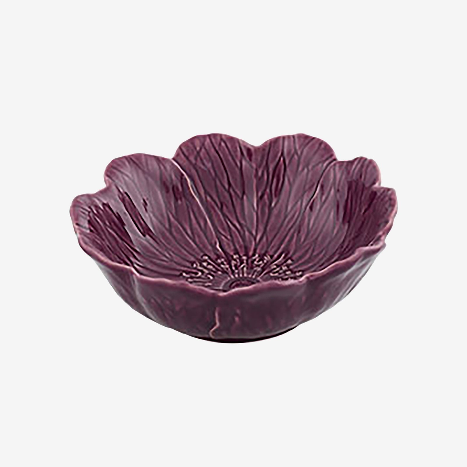 Bordallo Pinheiro Flora Mor Seramik Servis Kasesi 17 Cm