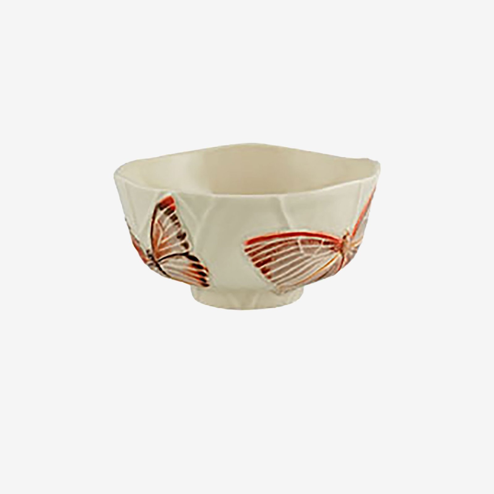 Bordallo Pinheiro Cloudy Butterflies Beyaz Seramik Servis Kasesi 15 Cm