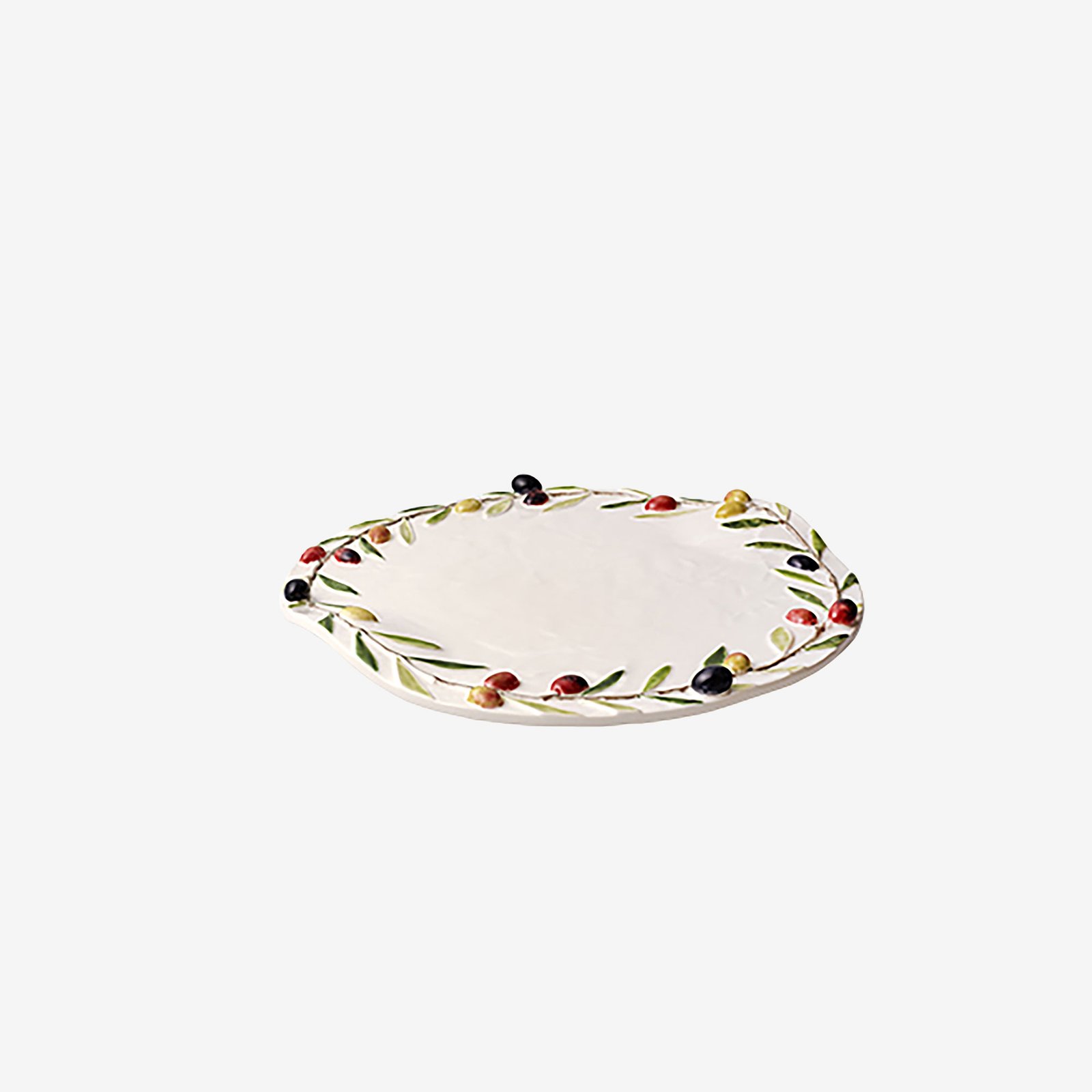 Bordallo Pinheiro Olival Beyaz Seramik Servis Tabağı 32 Cm