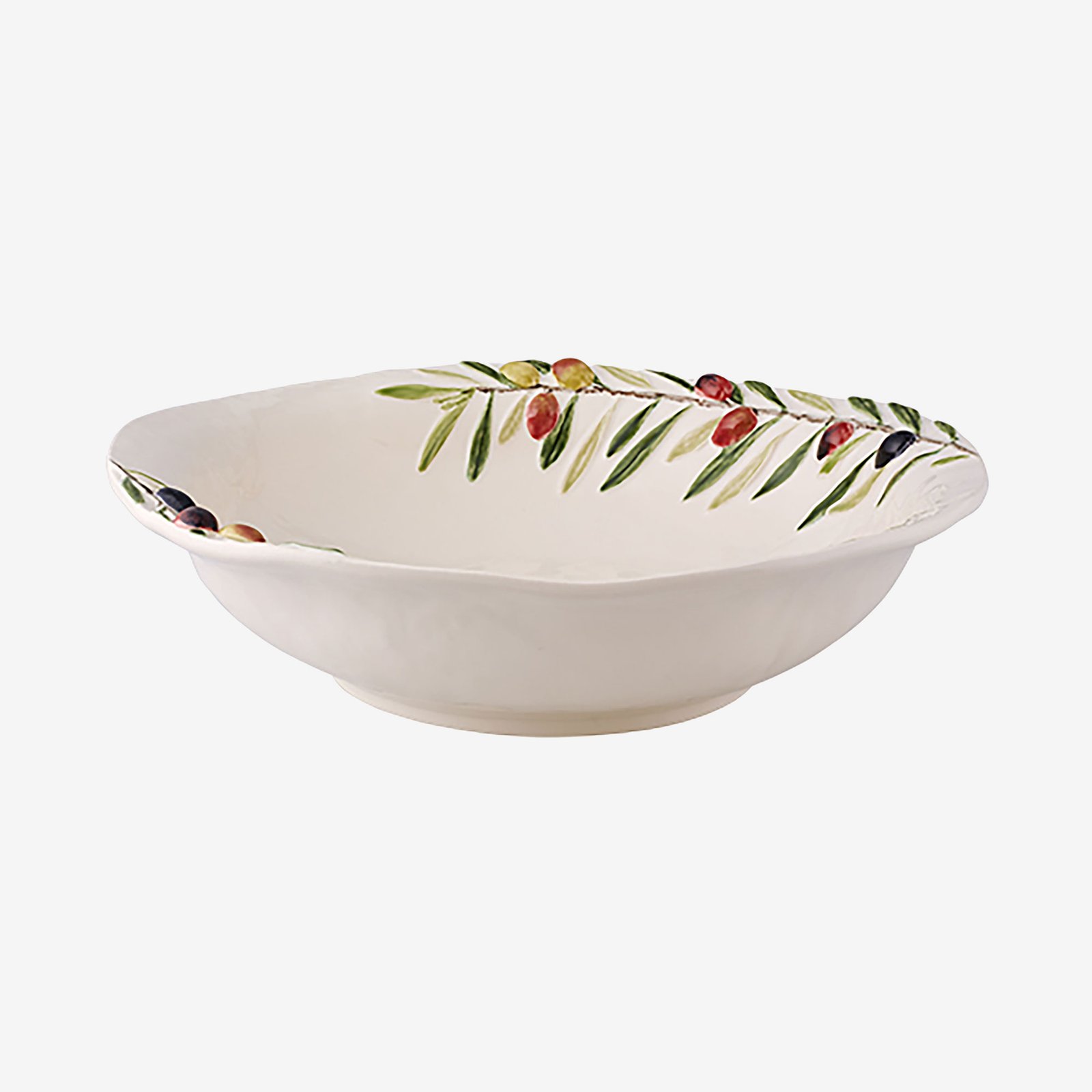 Bordallo Pinheiro Olival Beyaz Seramik Servis Kasesi 33,5 Cm