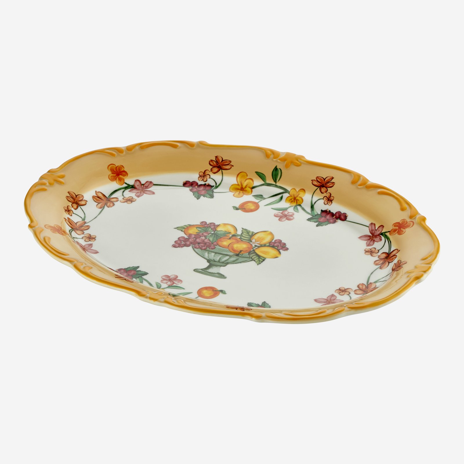 Chiara Alessi Il Sogno Turuncu Seramik Servis Tabağı 38x27 Cm