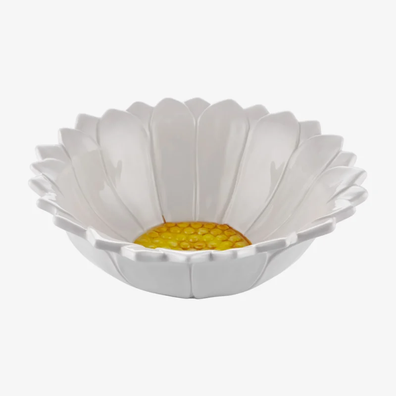 Edelweiss Italy Camomilla Beyaz Seramik Servis Kasesi 26 Cm