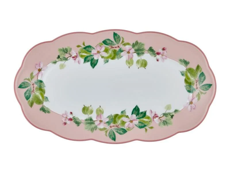 Tea Delight Horticool Pink - Büyük Kayık Tabak 35 cm