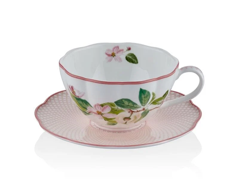 Tea Delight Horticool Pink - Çay Fincanı ve Tabağı