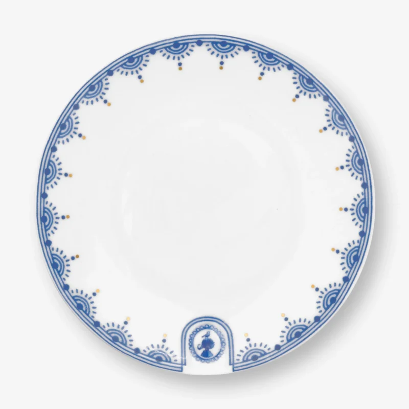Pip Sudio Blue Bird Beyaz Porselen Petit Four Tabağı 12 Cm