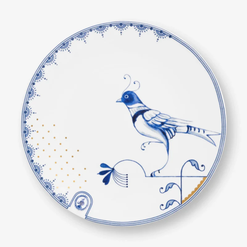 Pip Sudio Blue Bird Beyaz Porselen Pasta Tabağı 18 Cm