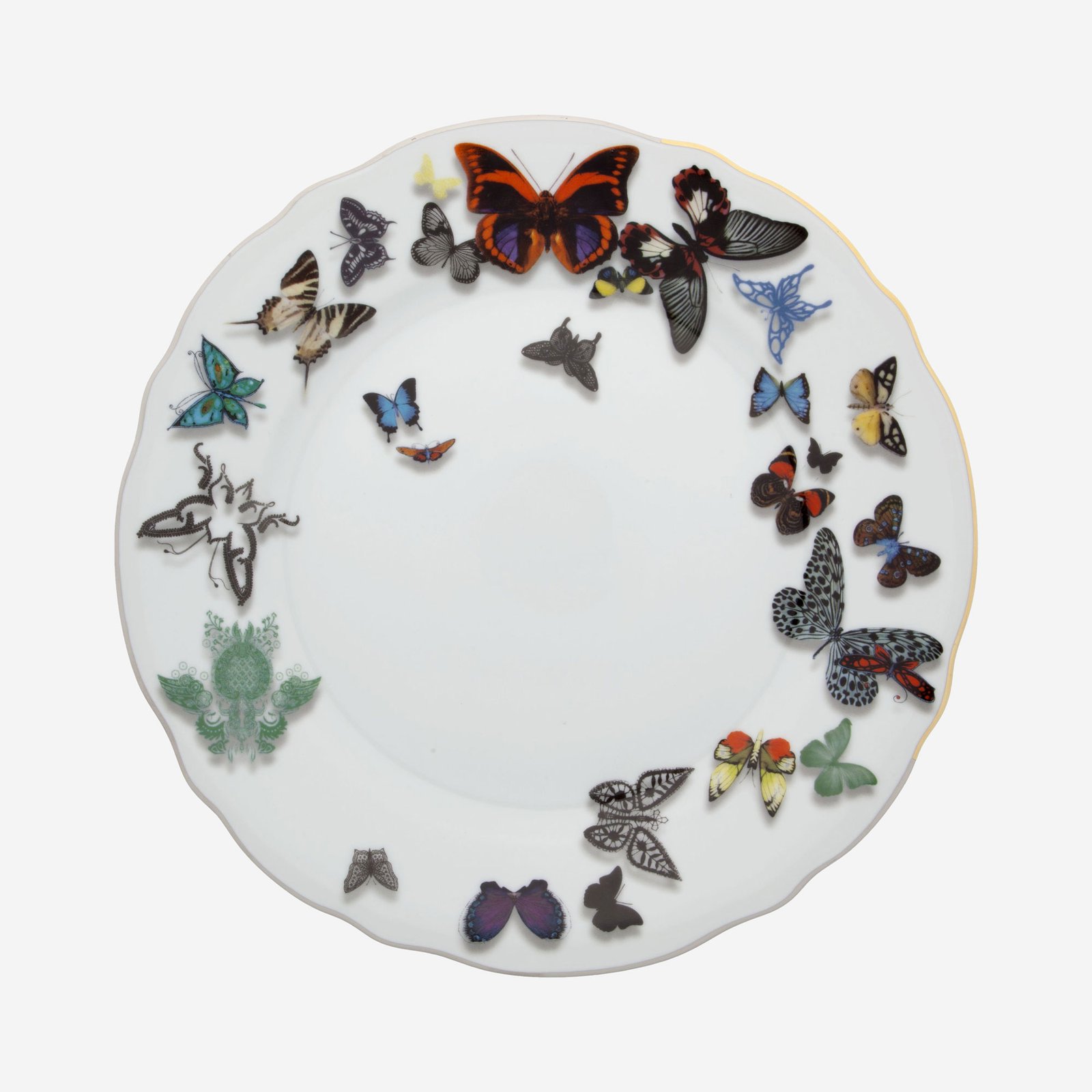 Vista Alegre Butterfly Parade Beyaz Porselen Yemek Tabağı 26 Cm