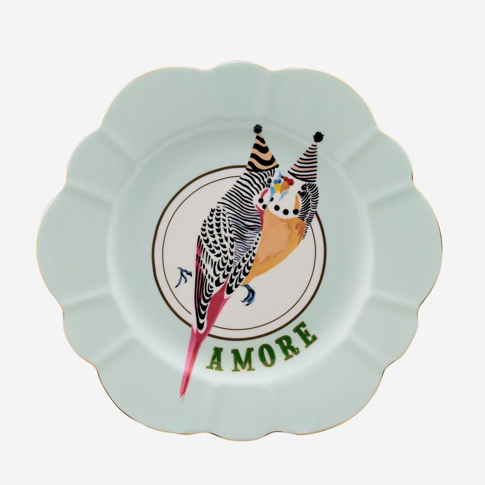 Yvonne Ellen Animals Yeşil Porselen Kahvaltı Tabağı 23 Cm