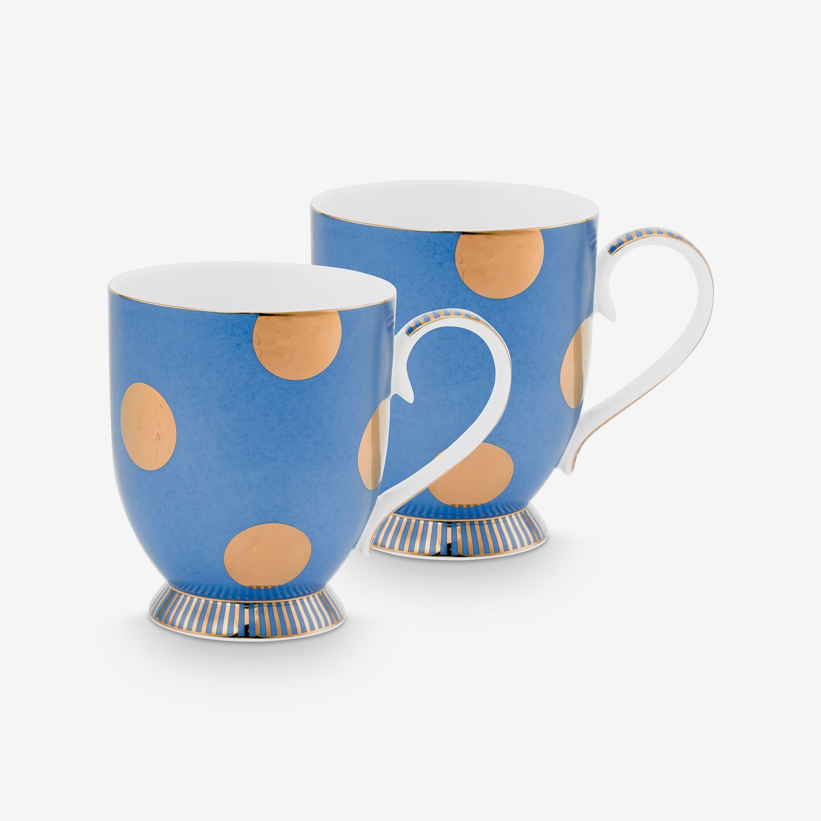 Pip Studio Dot Delight Mavi Porselen Kupa Seti 380 Ml