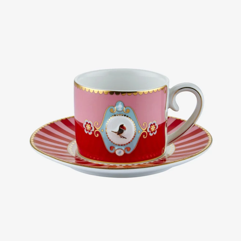 Pip Studio Love Birds Kırmızı Porselen Kahve Fincanı 90 Ml