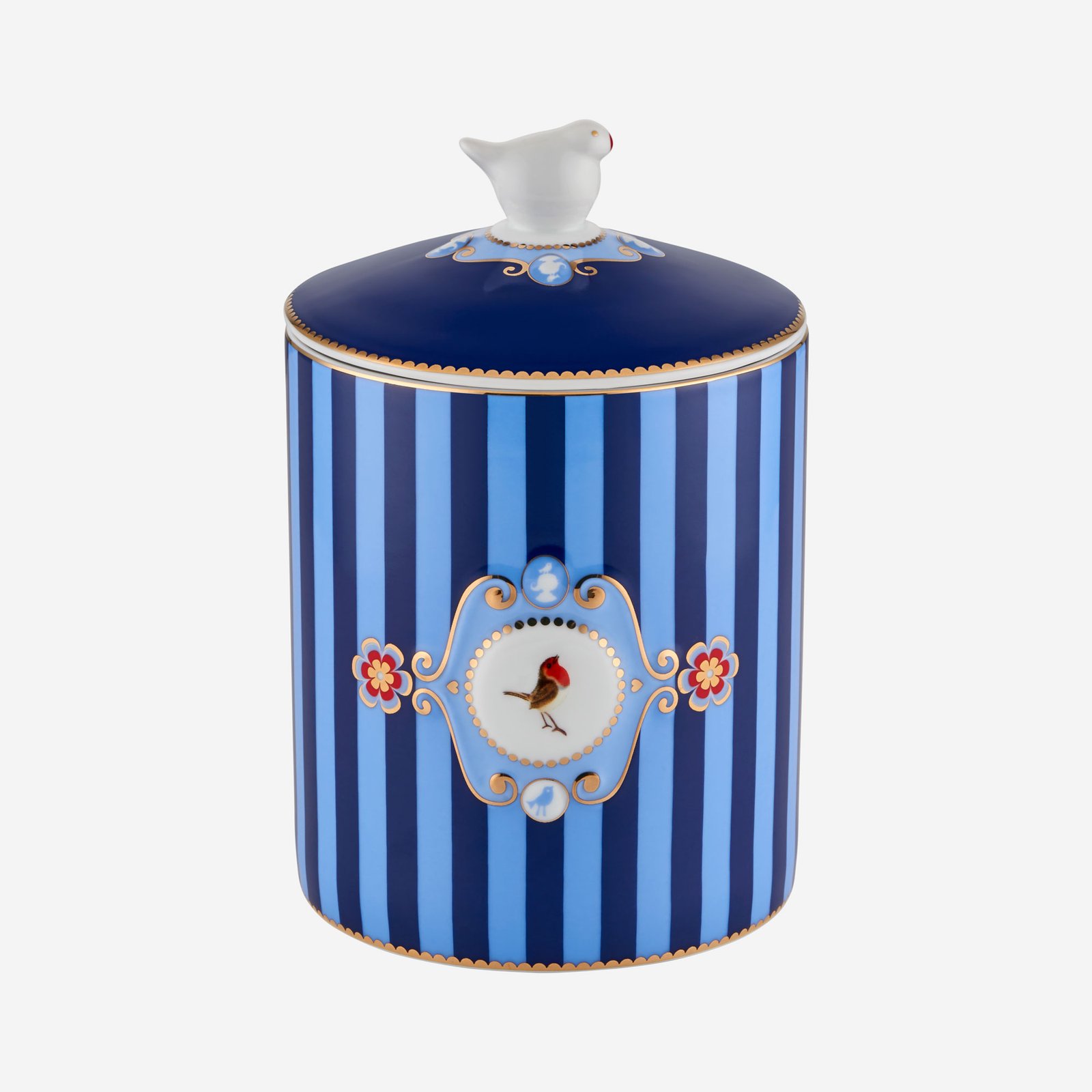 Pip Studio Love Birds Mavi Porselen Saklama Kabı 1300 Ml