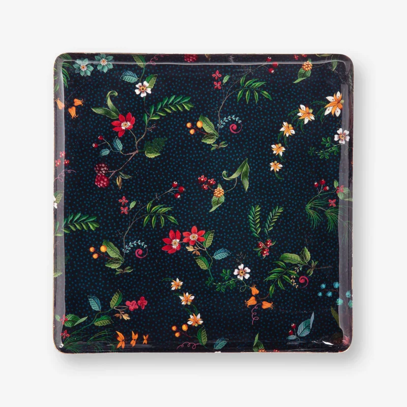 Pip Studio Berry Blues Lacivert Metal Tepsi 30,5x30,5 Cm