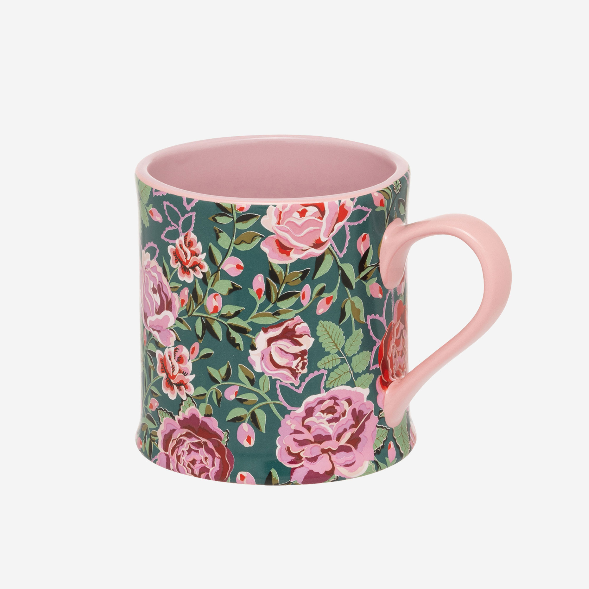 Cath Kidston Dolly Rose Yeşil Porselen Kupa 275 Ml